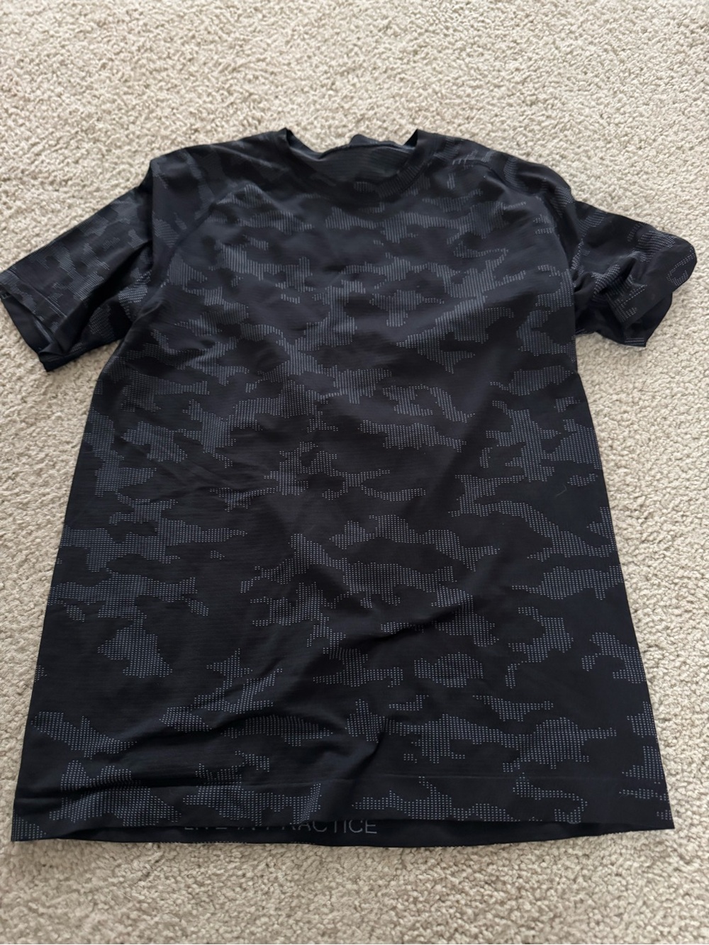 lululemon athletica Black & Dark Gray Camo Short Sleeve Performance Tee